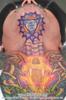 Lotus  with sanskrit symbol Biomechanical neck and chest
